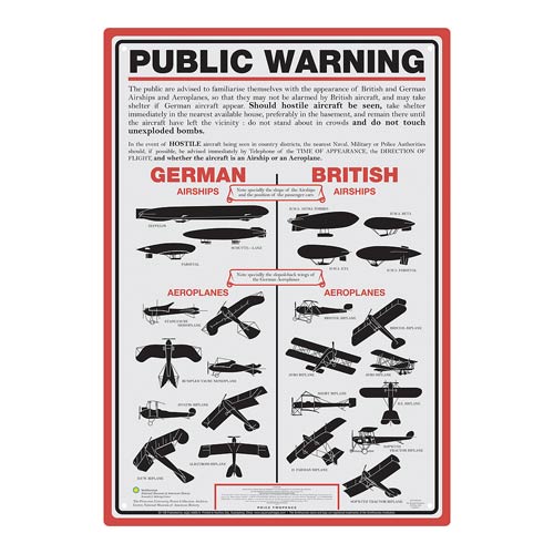 Smithsonian Public Warning Tin Sign